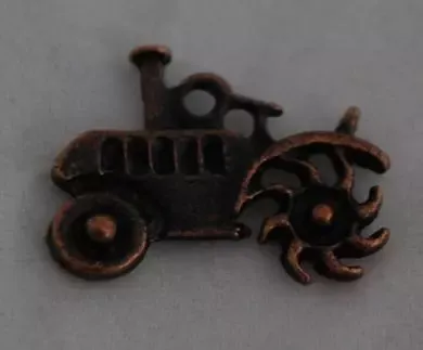 Korthobby Traktor metallpynt kobber