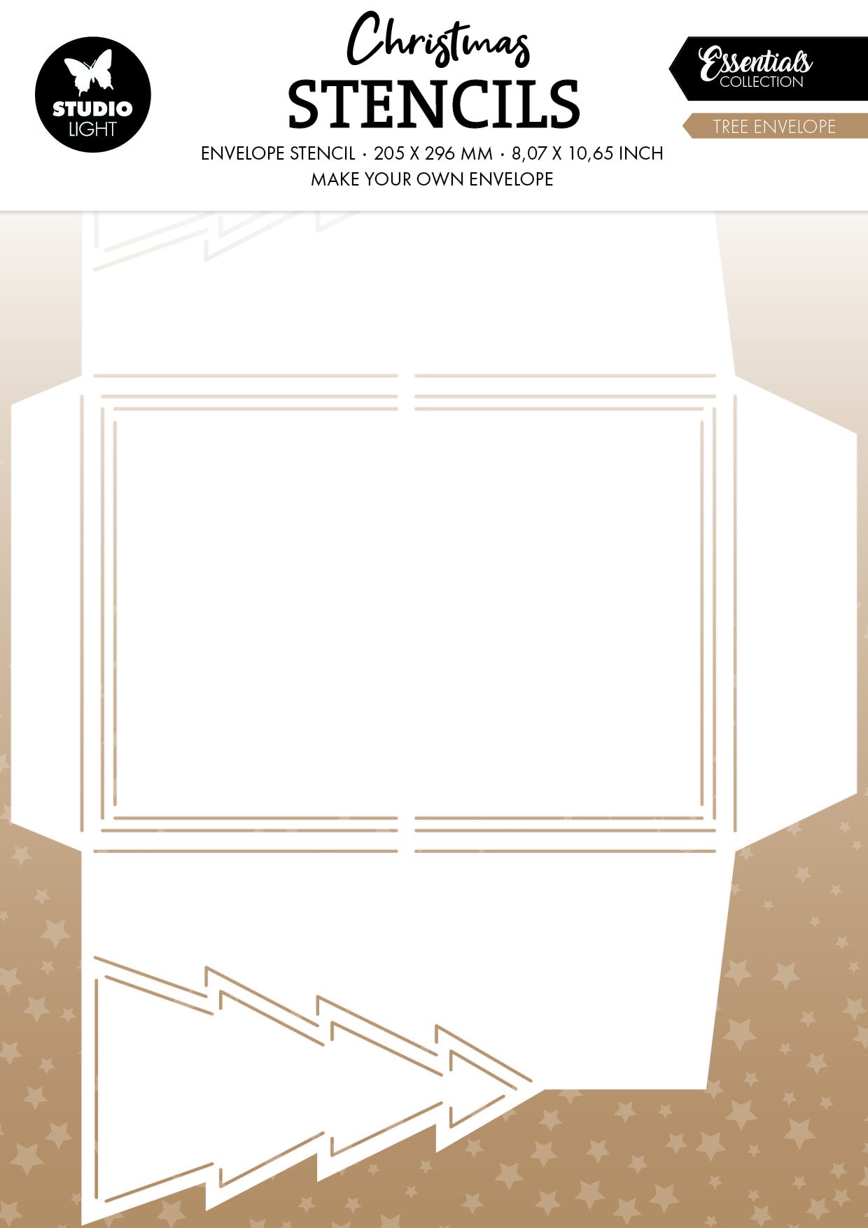Studio Light Essentials Christmas Tree Envelope sjablong jul