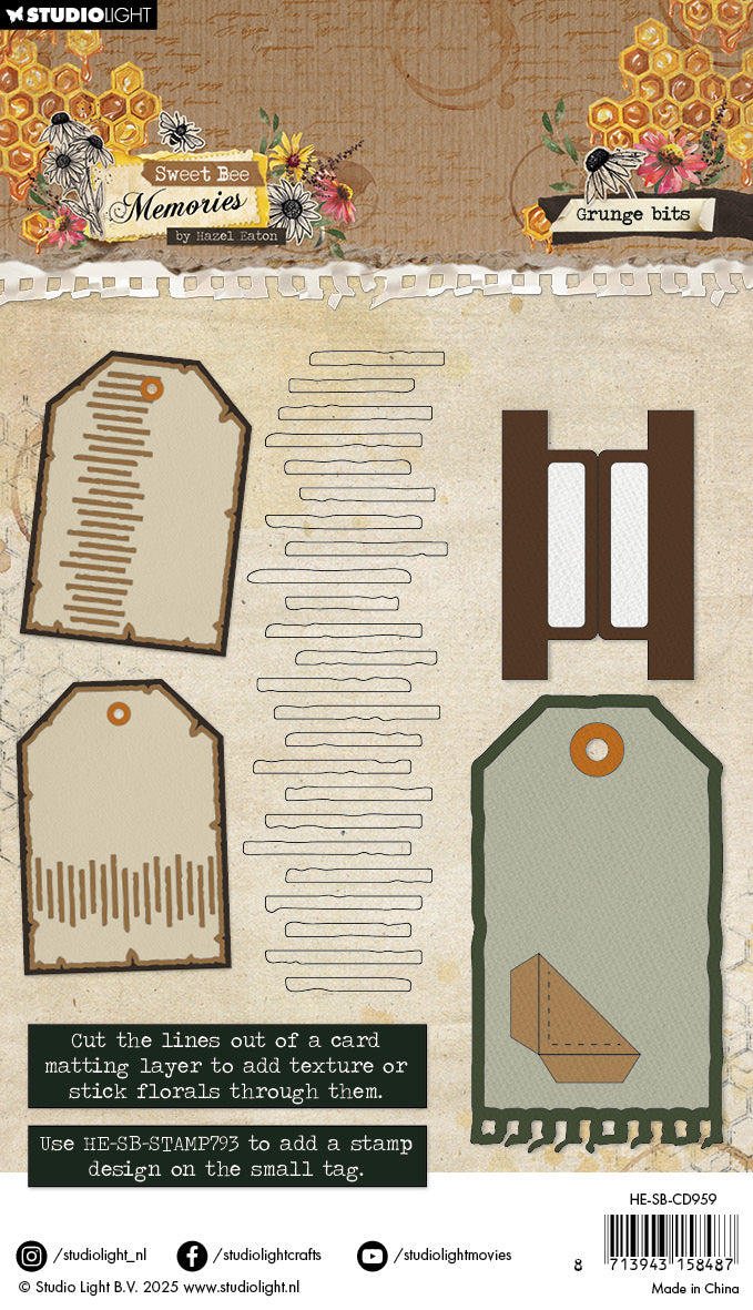 Studio Light Sweet Bee Grunge Bits dies grungetekst