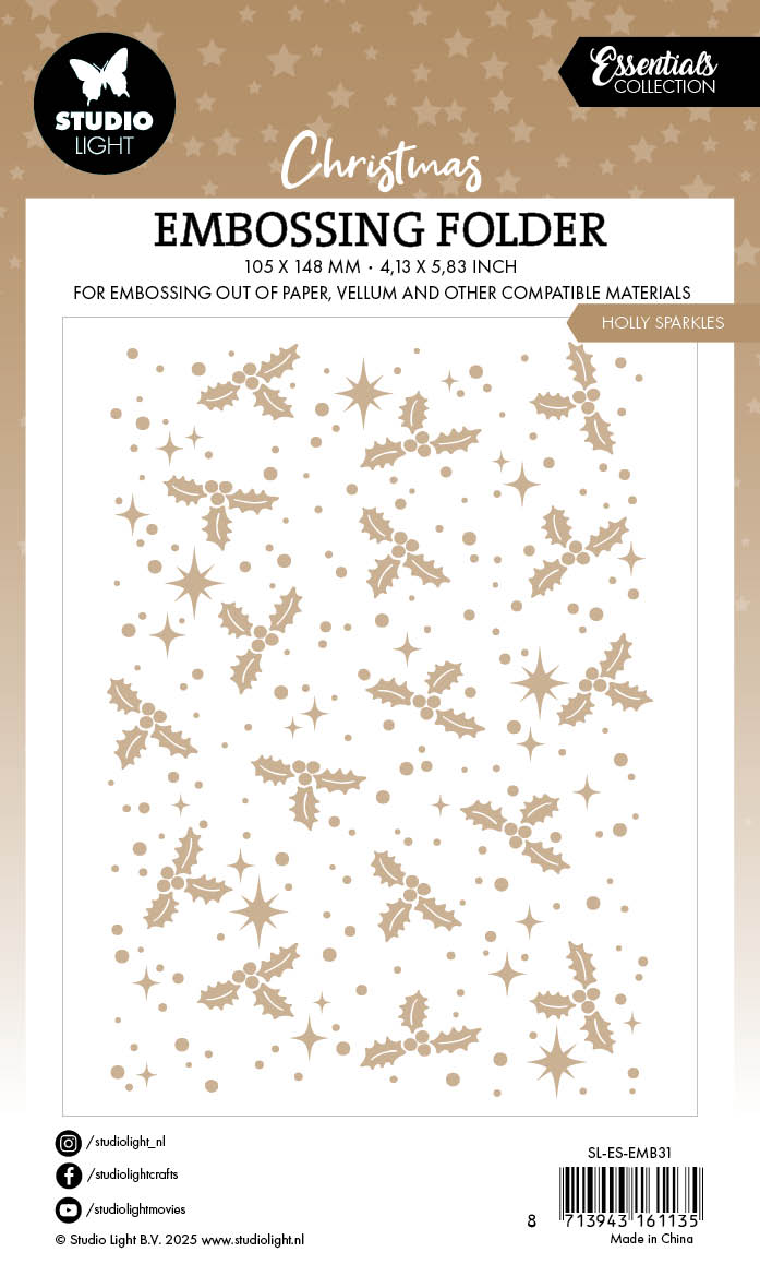 Studio Light Essentials Holly Sparkles pregemappe A6