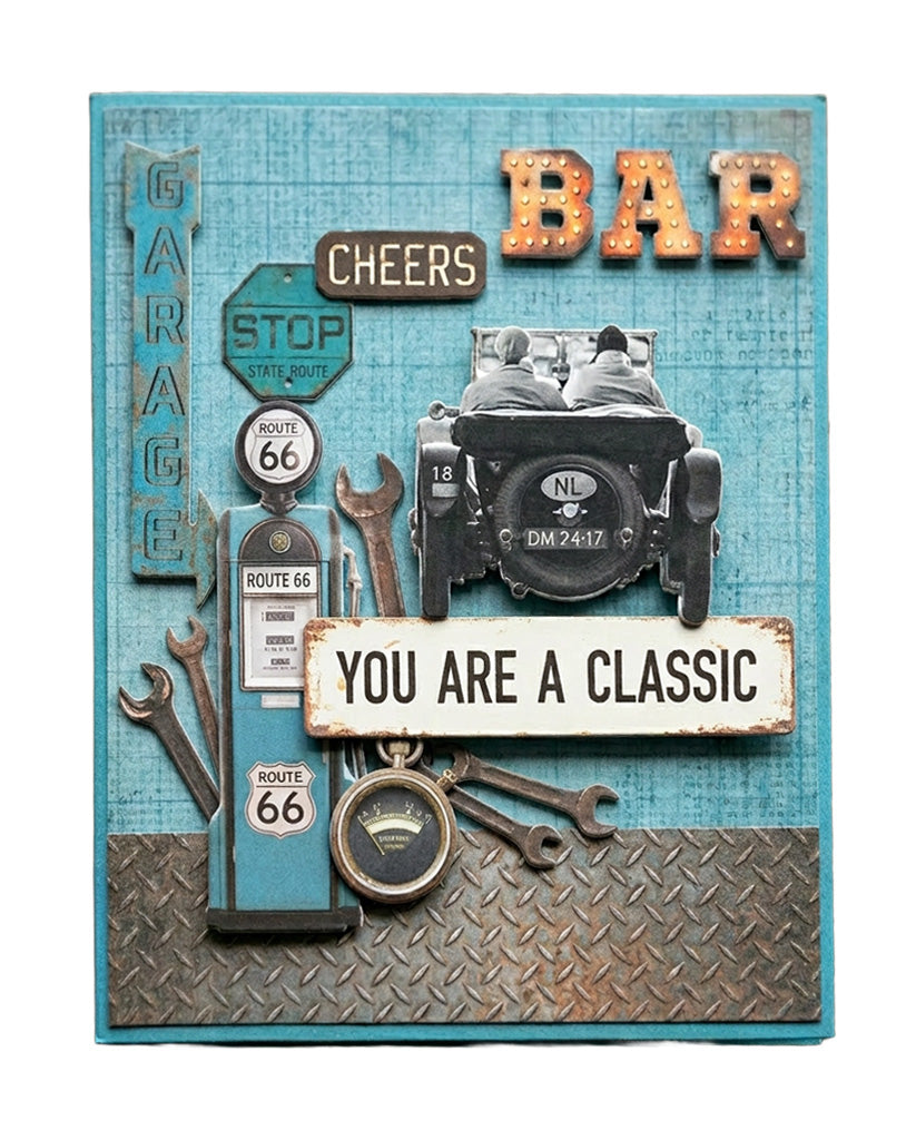 Studio Light Essentials die-cut papirblokk Gearhead 28 ark