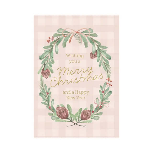 KaiserCraft julekort Festive Wreath 12,8x17,8 cm