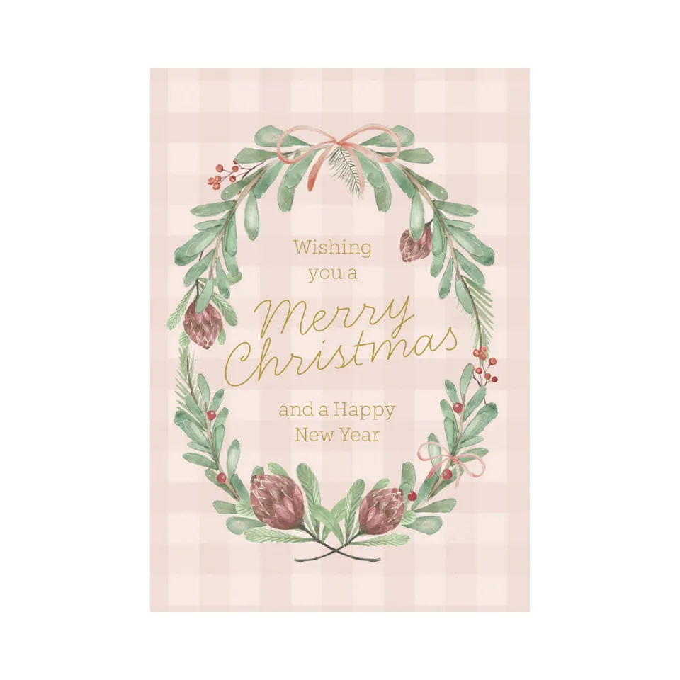 KaiserCraft julekort Festive Wreath 12,8x17,8 cm