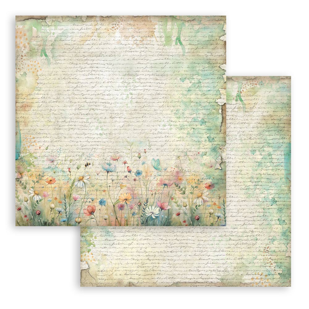 Stamperia Daisy Art mønsterpapir 12x12 bakgrunnspakke