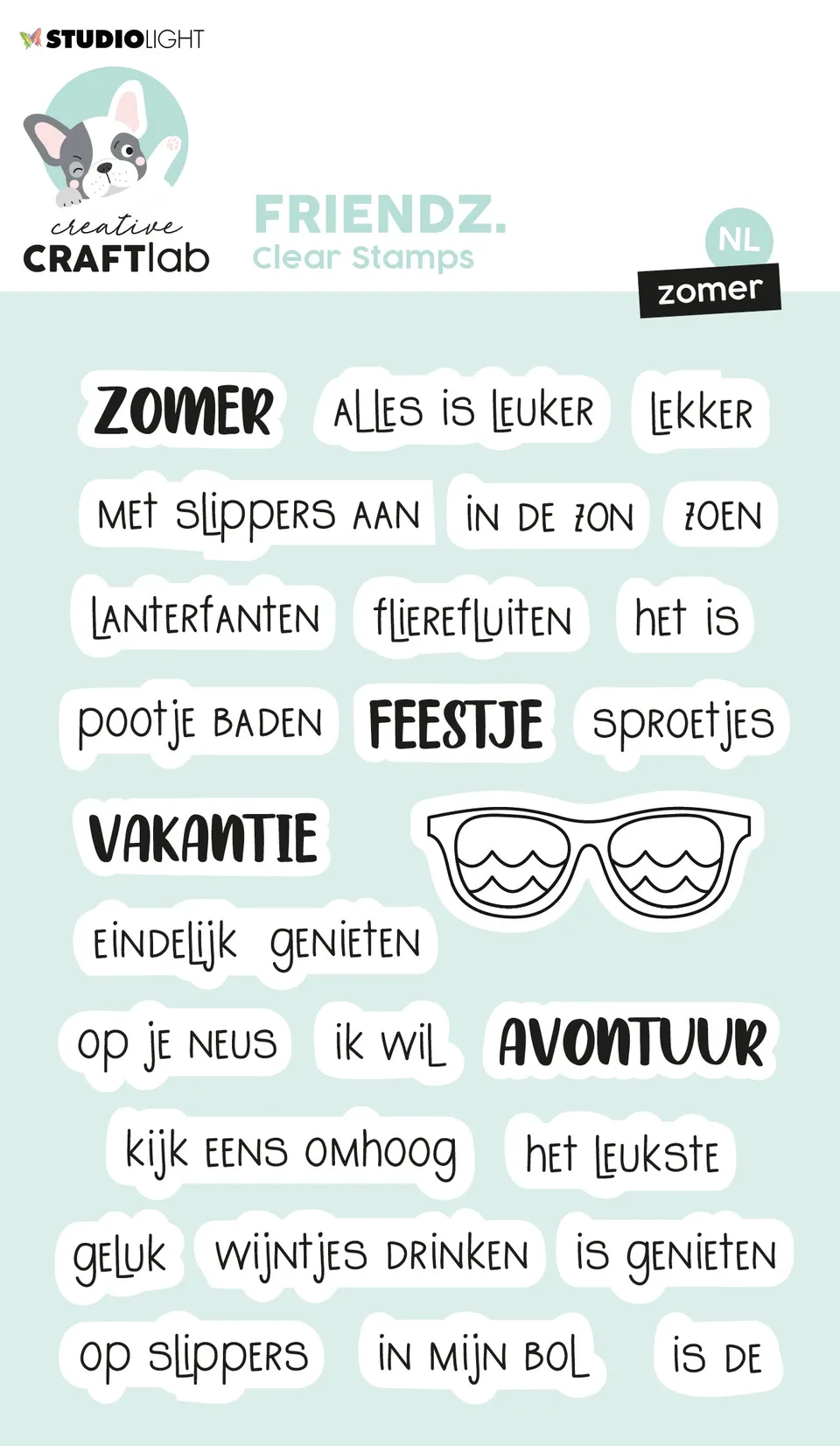 Creative Craftlab Friendz Zomer clearstempel sommer