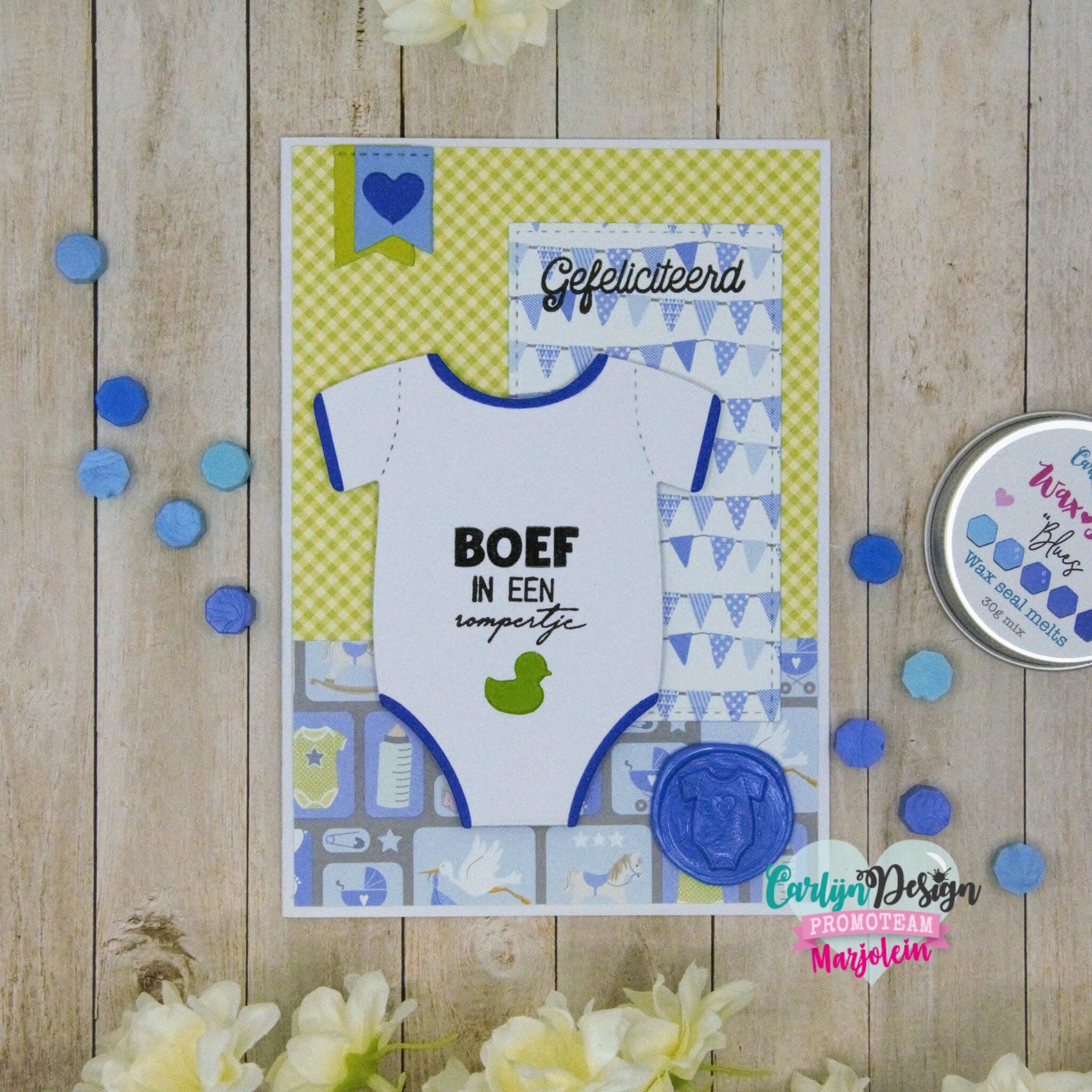 CarlijnDesign CDWX-0037 voksperler blues 30 g blå miks