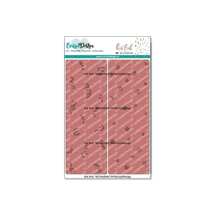 CarlijnDesign A6 Confetti CDHF-0021 hot foil-plate fest