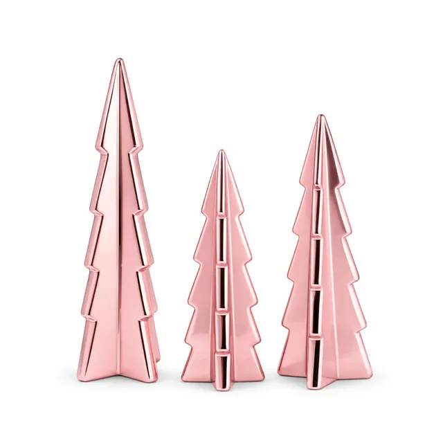 KaiserCraft Holly Days juletre 3-pakning rosa metall