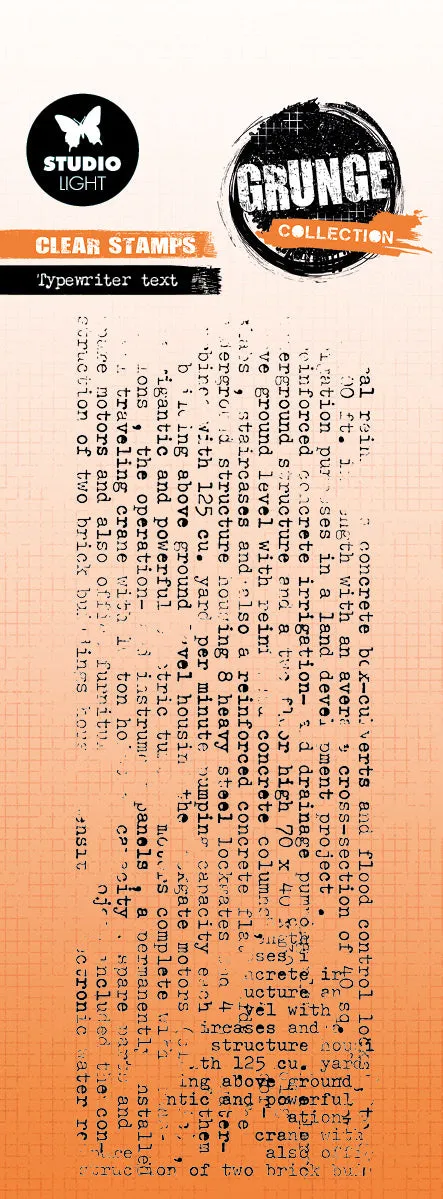 Studio Light Grunge Typewriter Tekst clearstamp 51x146 mm tekst