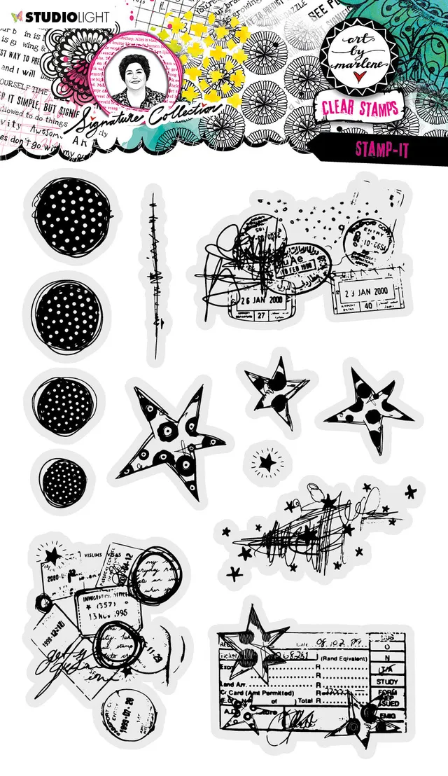 Studio Light Art by Marlene Stamp-it clear stamp Signature