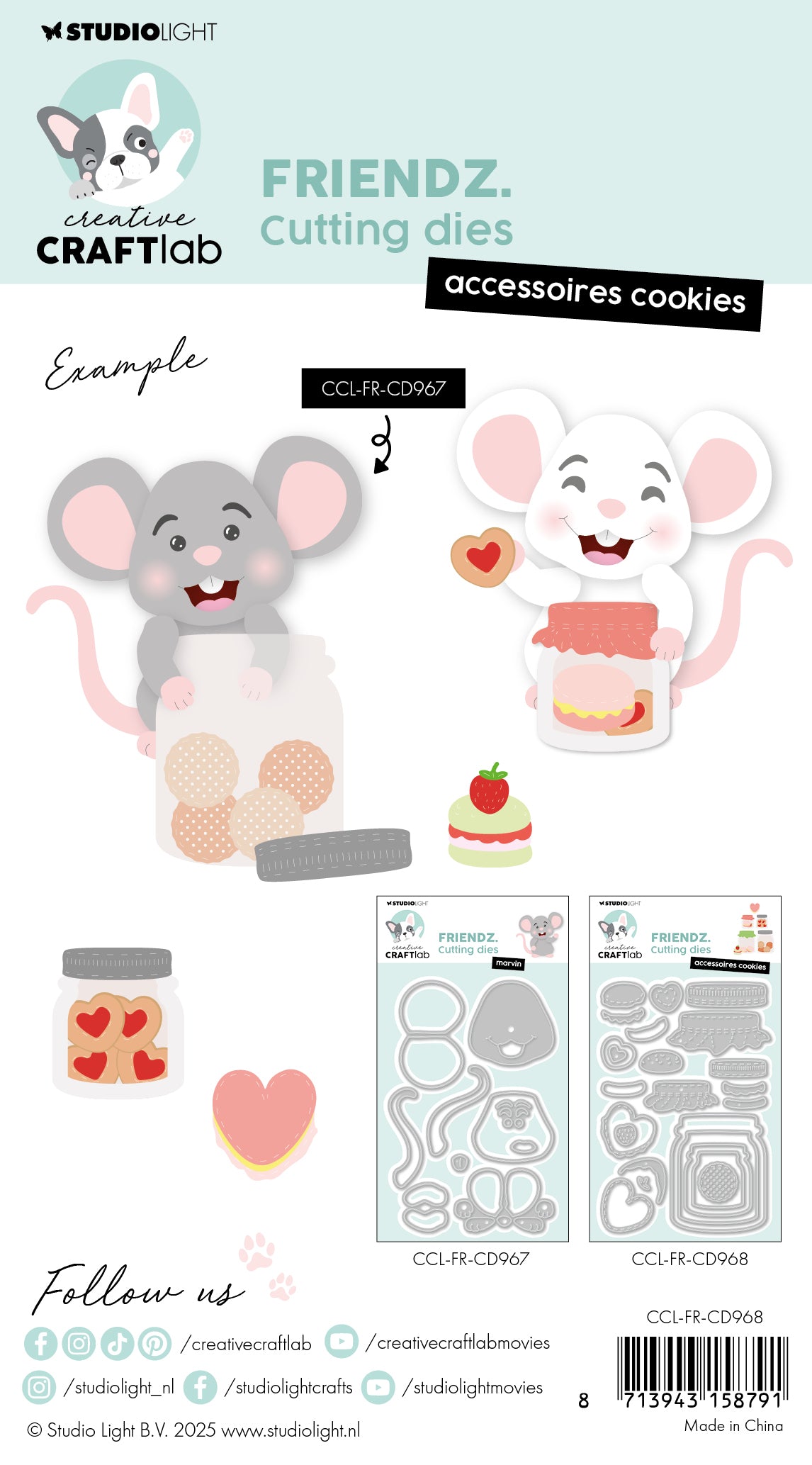 Creative Craftlab Friendz dies Accessoires cookies kakepynt