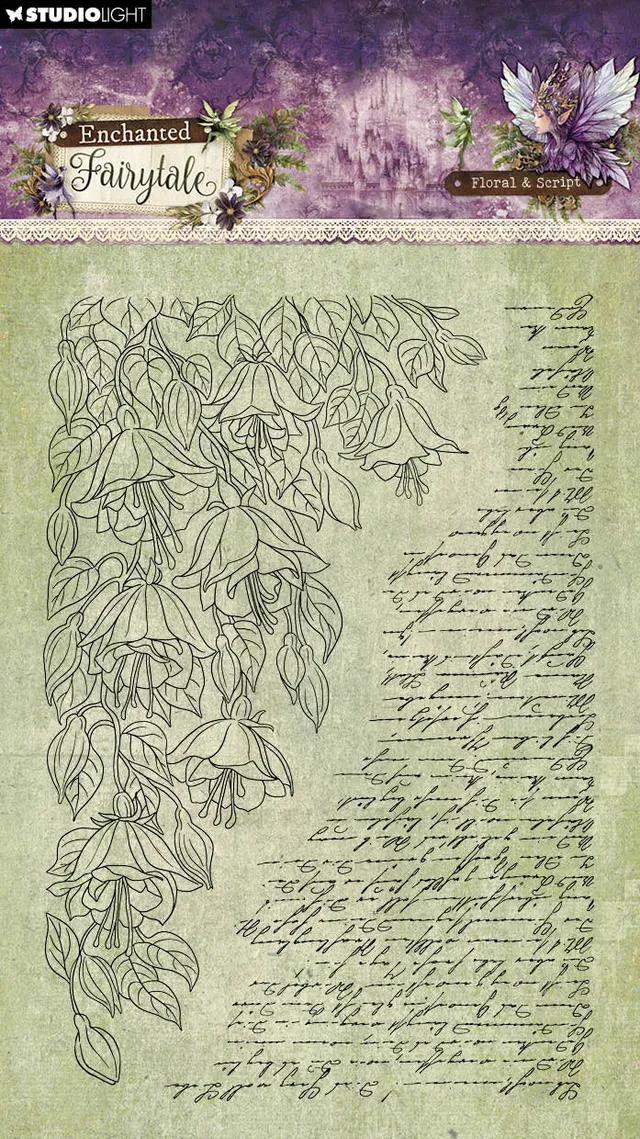 Studio Light Enchanted Fairytale stempler Floral & Script blomster