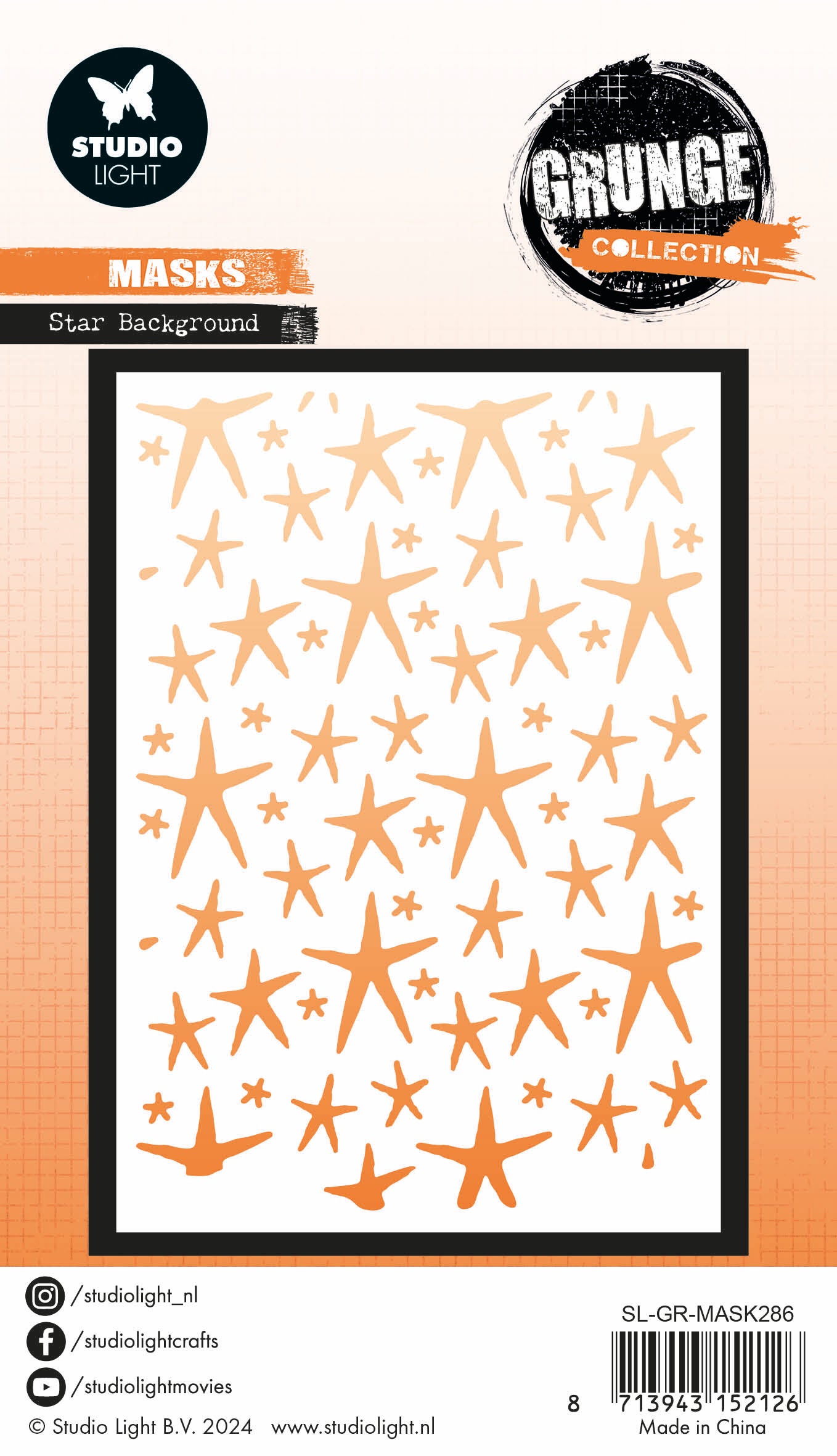 Studio Light Grunge Star Background sjablong stjernehimmel