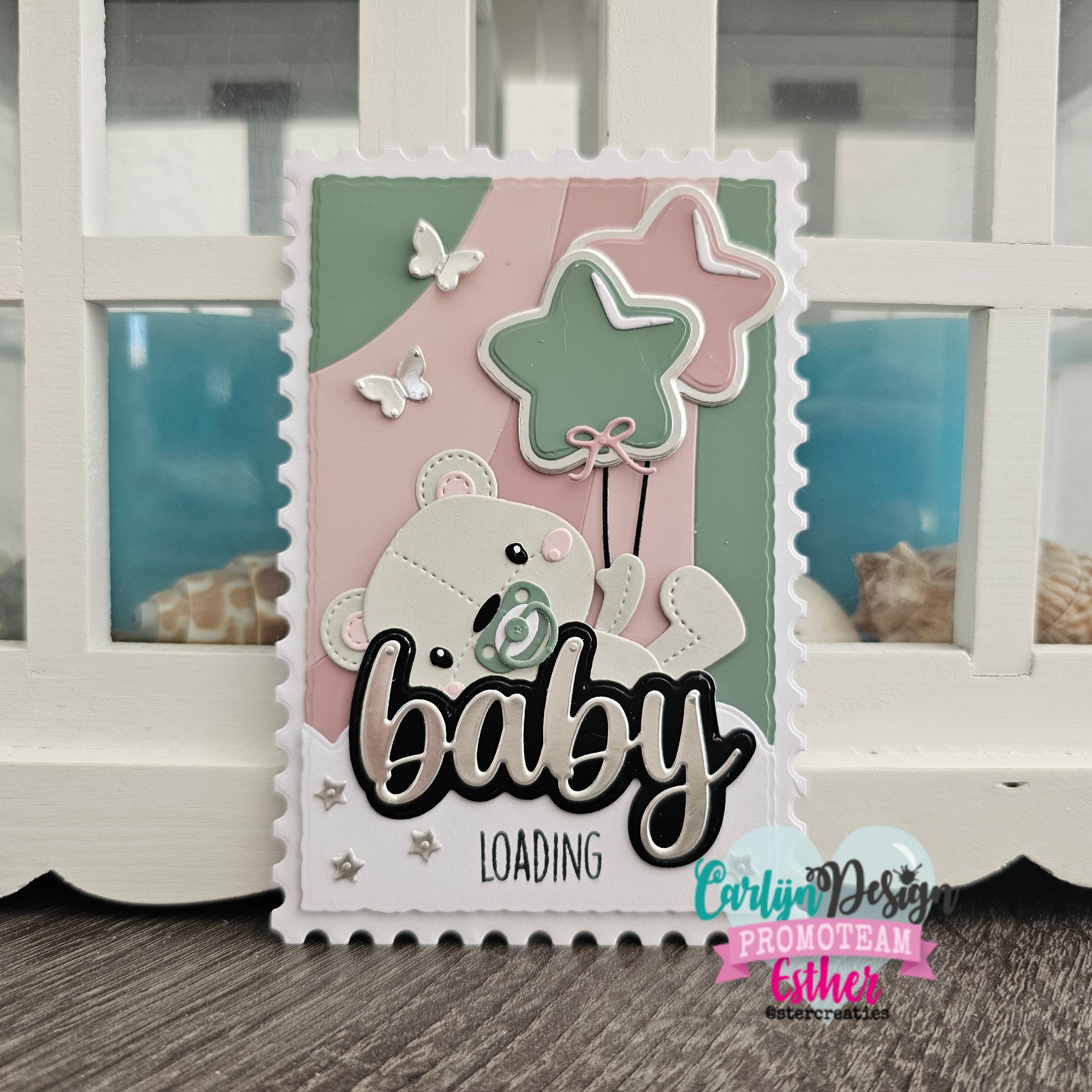 CarlijnDesign Vierkant regenboog CDSN-0303 dies 13x13