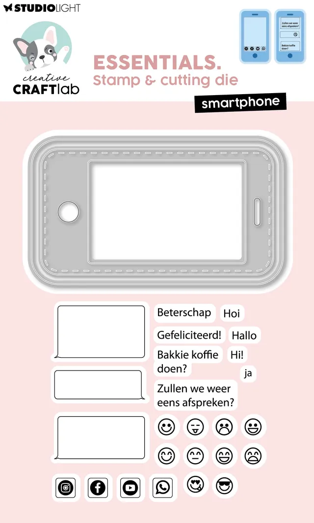 Studio Light Creative Craftlab Smartphone stempel + dies
