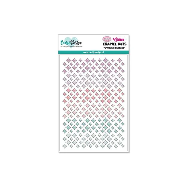 CarlijnDesign Twinkle stars 2 CDED-0016 glitterdots stjerne