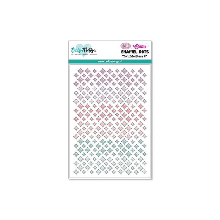 CarlijnDesign Twinkle stars 2 CDED-0016 glitterdots stjerne