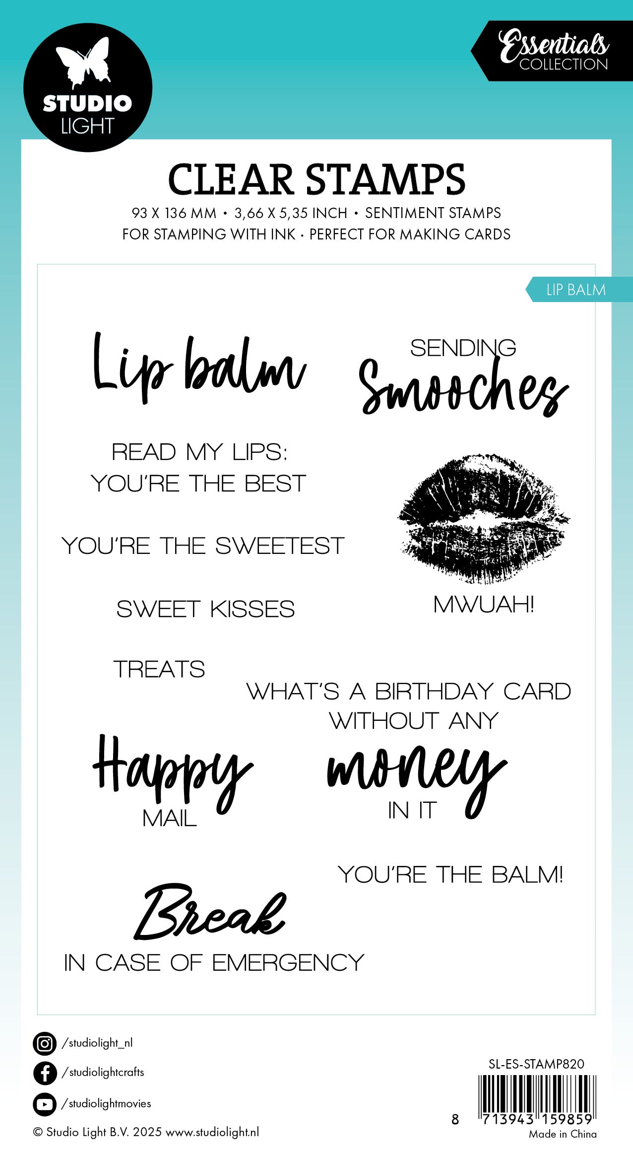 Studio Light Essentials Lip Balm clear stamp motiv