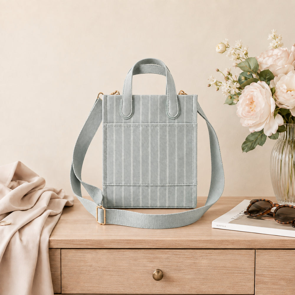 KaiserCraft Grace Collection skulderveske Sage Stripe jacquard