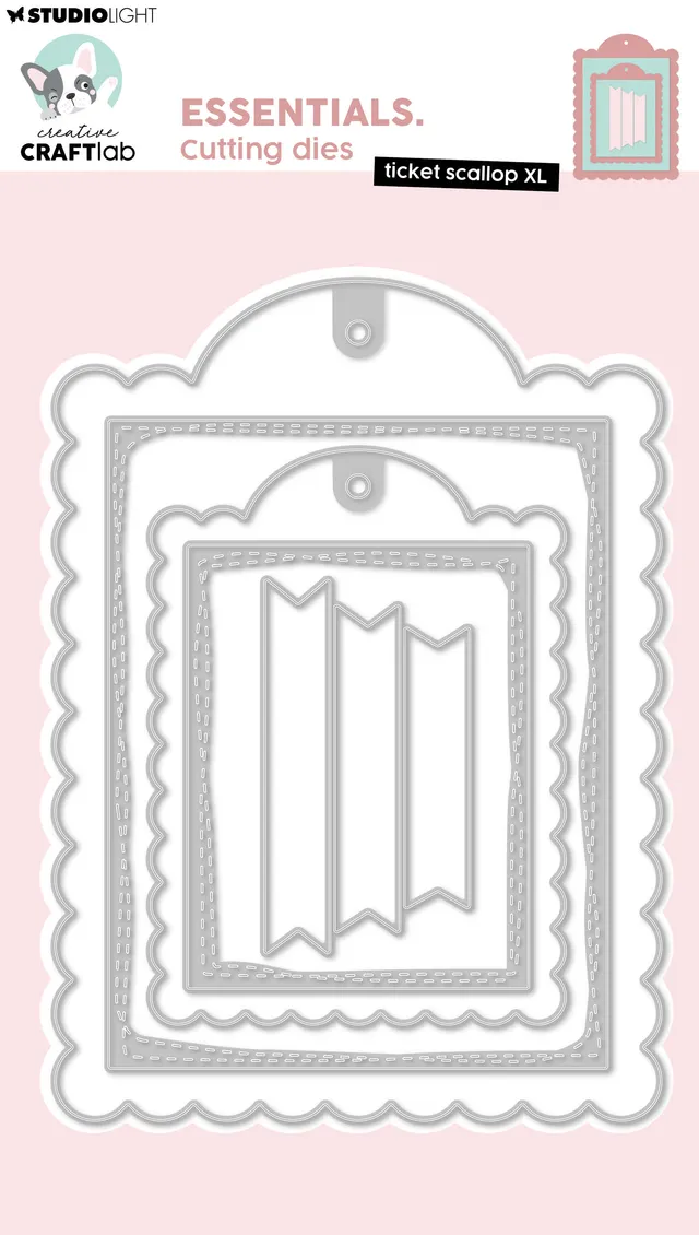 Studio Light Creative Craftlab Ticket Scallop XL dies billett
