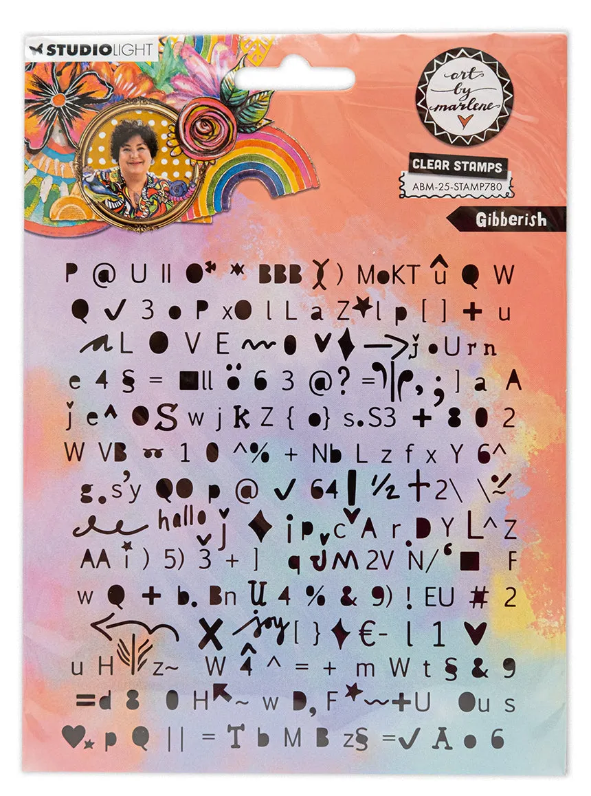 Art by Marlene Gibberish clear stempel 130x141 mm
