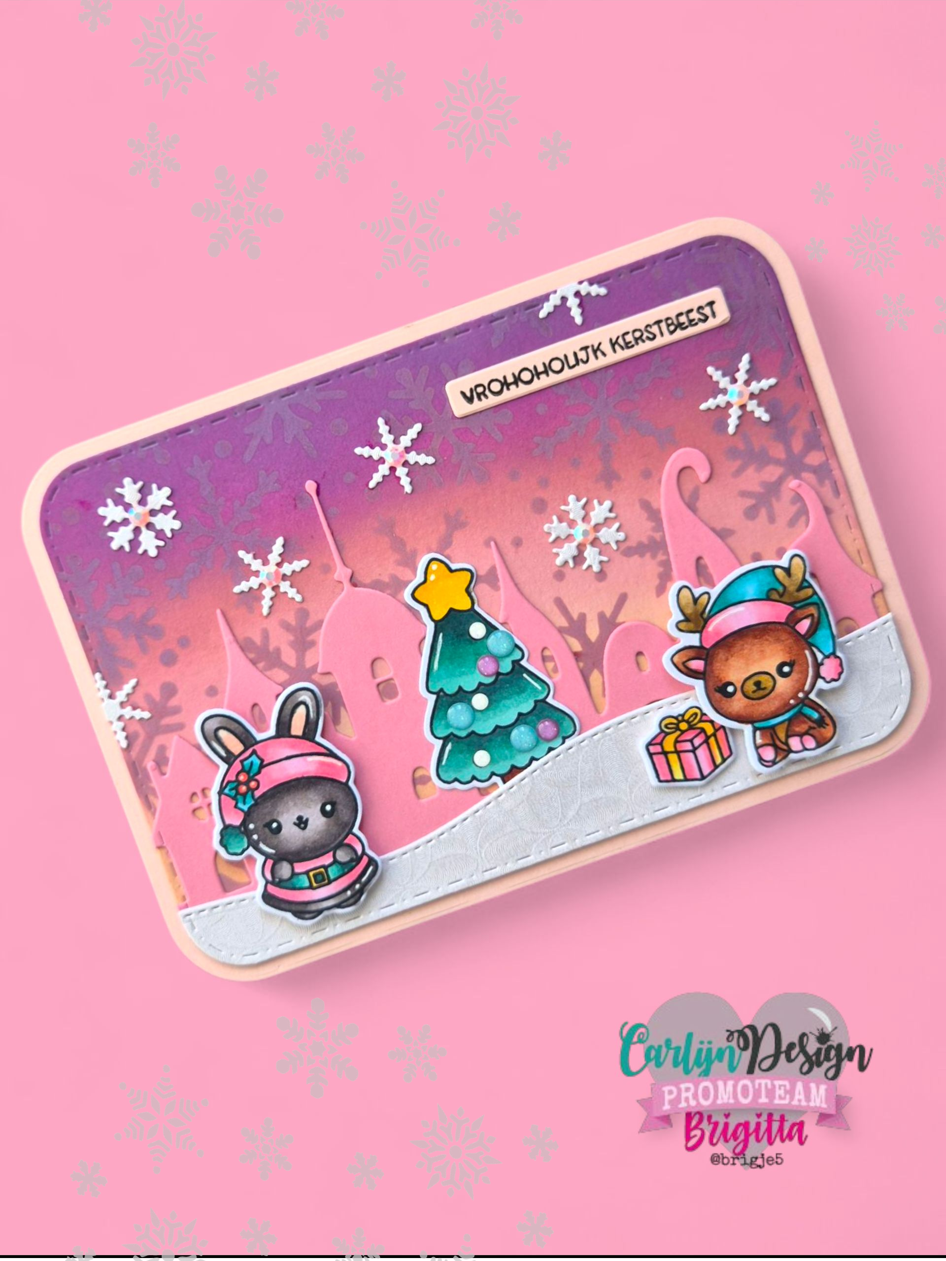 CarlijnDesign Kerst Patronen CDSC-0044 sjablong 3-pakning jul