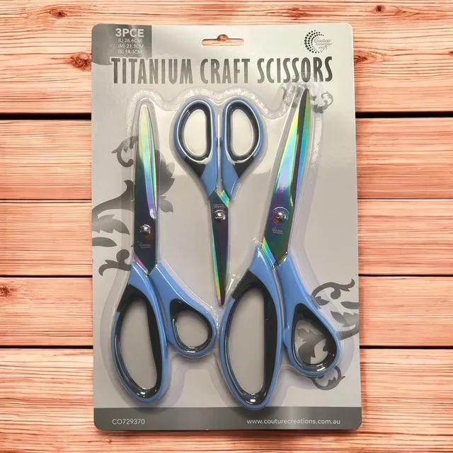 Couture Creations Titanium sakser 3 stk hobbysaks