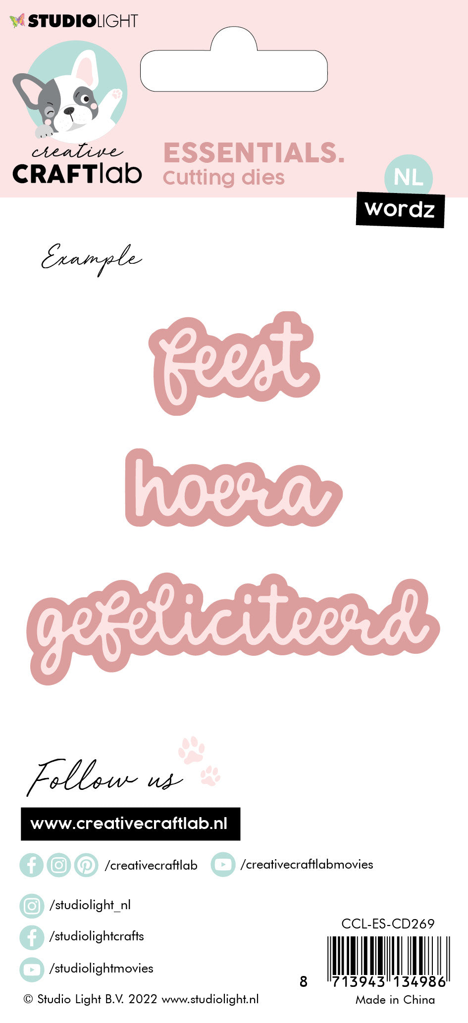 Creative Craftlab Essentials dies Gefeliciteerd Wordz tekst