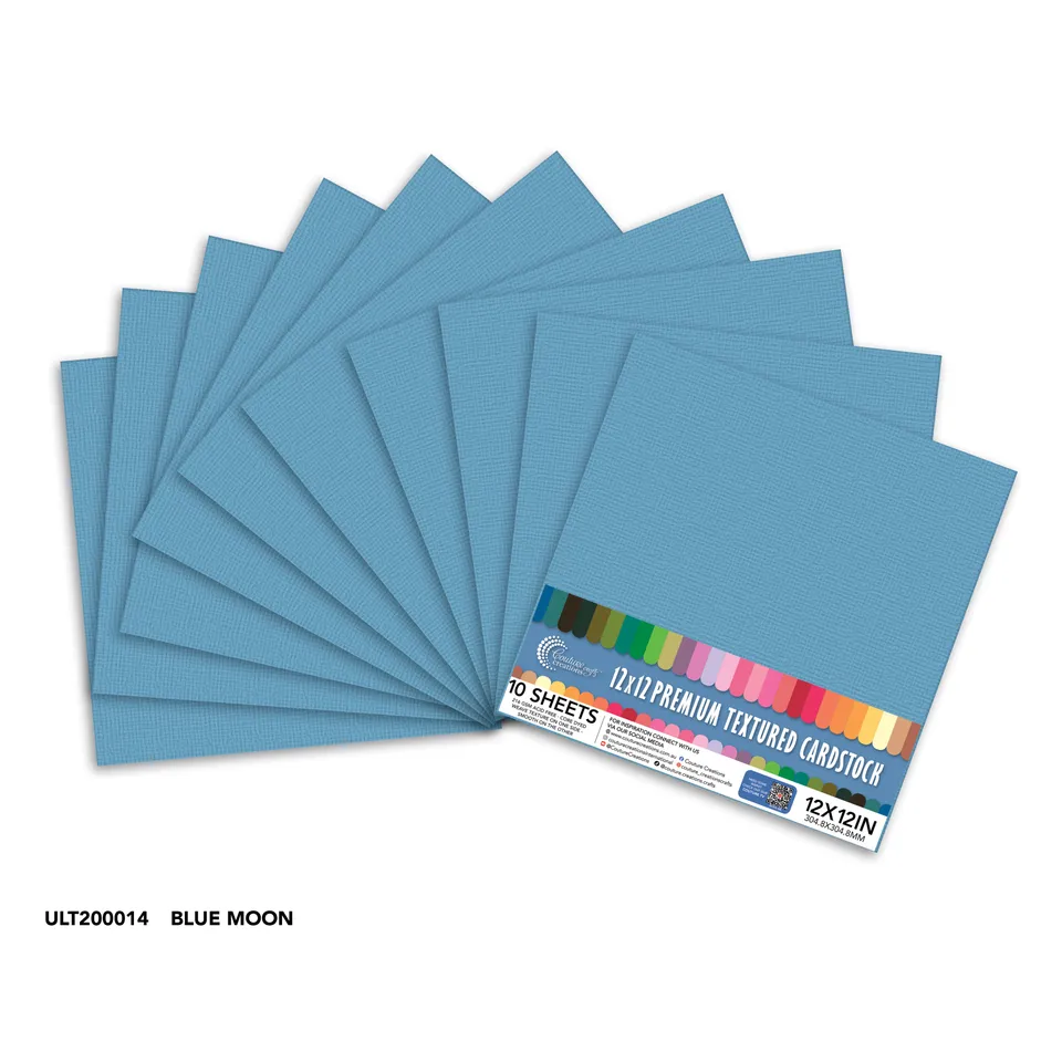 Couture Creations Blue Moon kartong 12x12 216 g 10 ark blå
