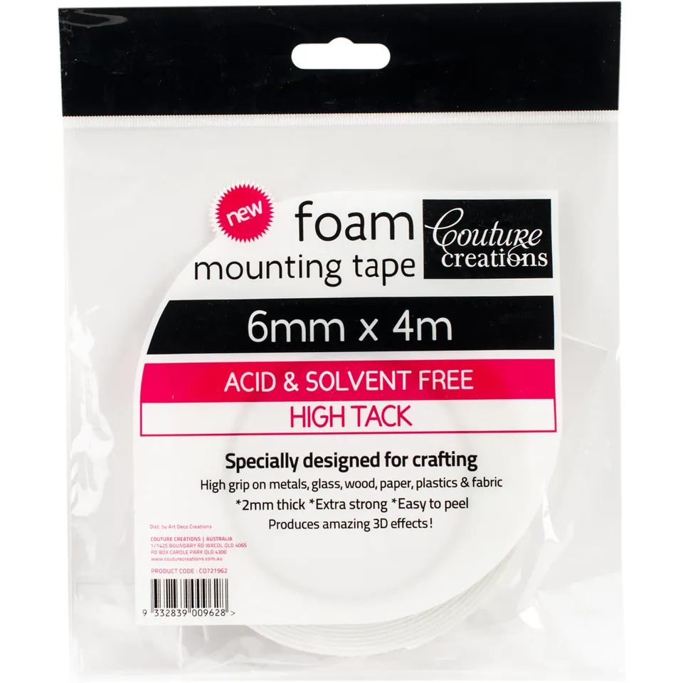 Couture Creations Foam skumtape 6 mm x 4 m dobbeltsidig