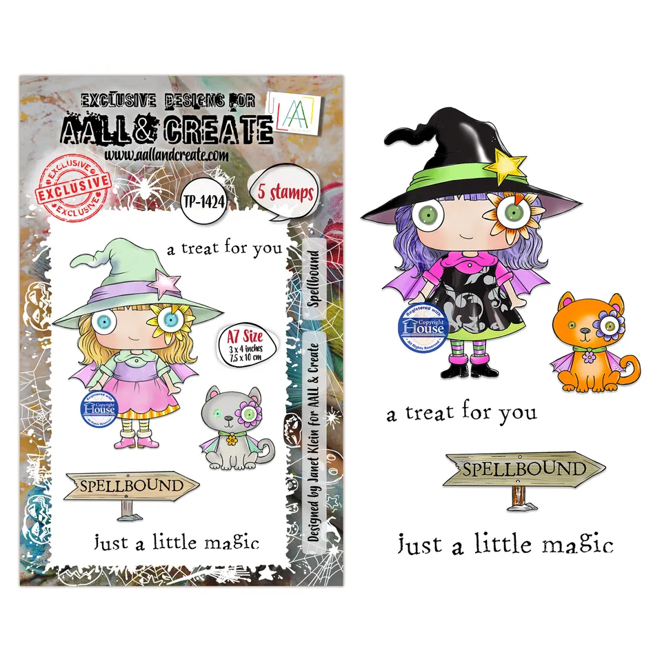 AALL & Create TP-1424 Spellbound stempelsett A7 halloween
