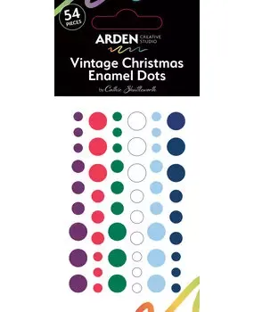 Arden Vintage Christmas enameldots 54 stk jul