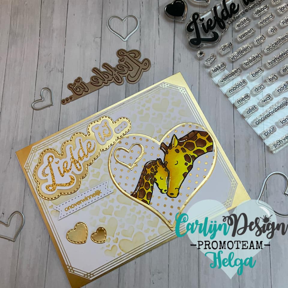 CarlijnDesign Liefde is CDHF-0005 hotfoilplate metall