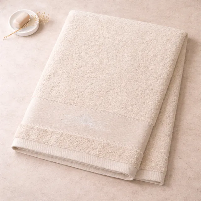 K&Co Serenity badehåndkle Taupe 80x160 mykt