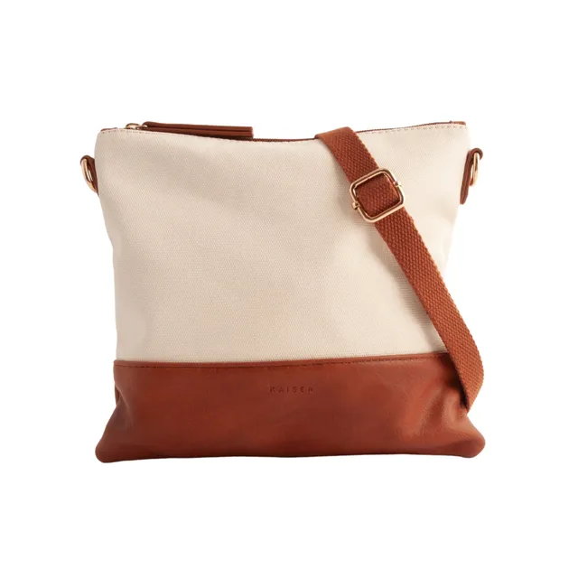 KaiserCraft Canvas Square skulderveske krem 23 cm