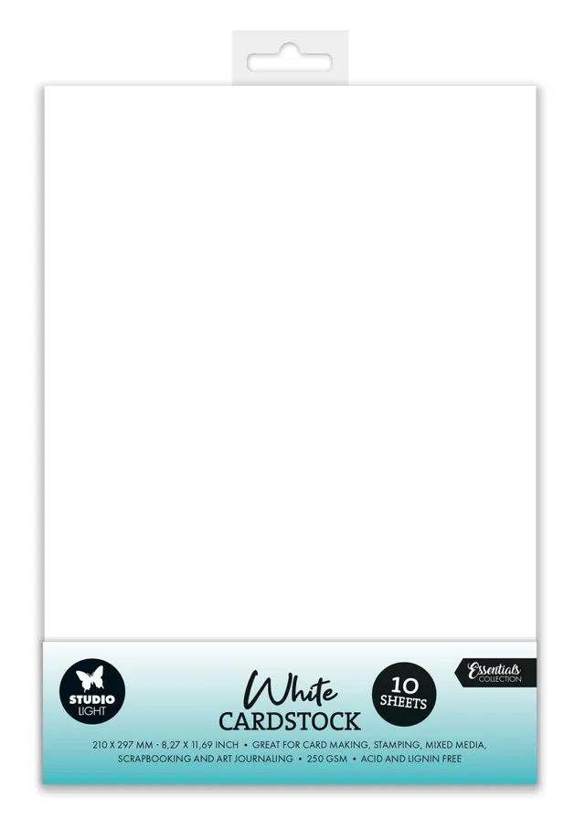 Studio Light Essentials kartong hvit A4 250 g 10 ark