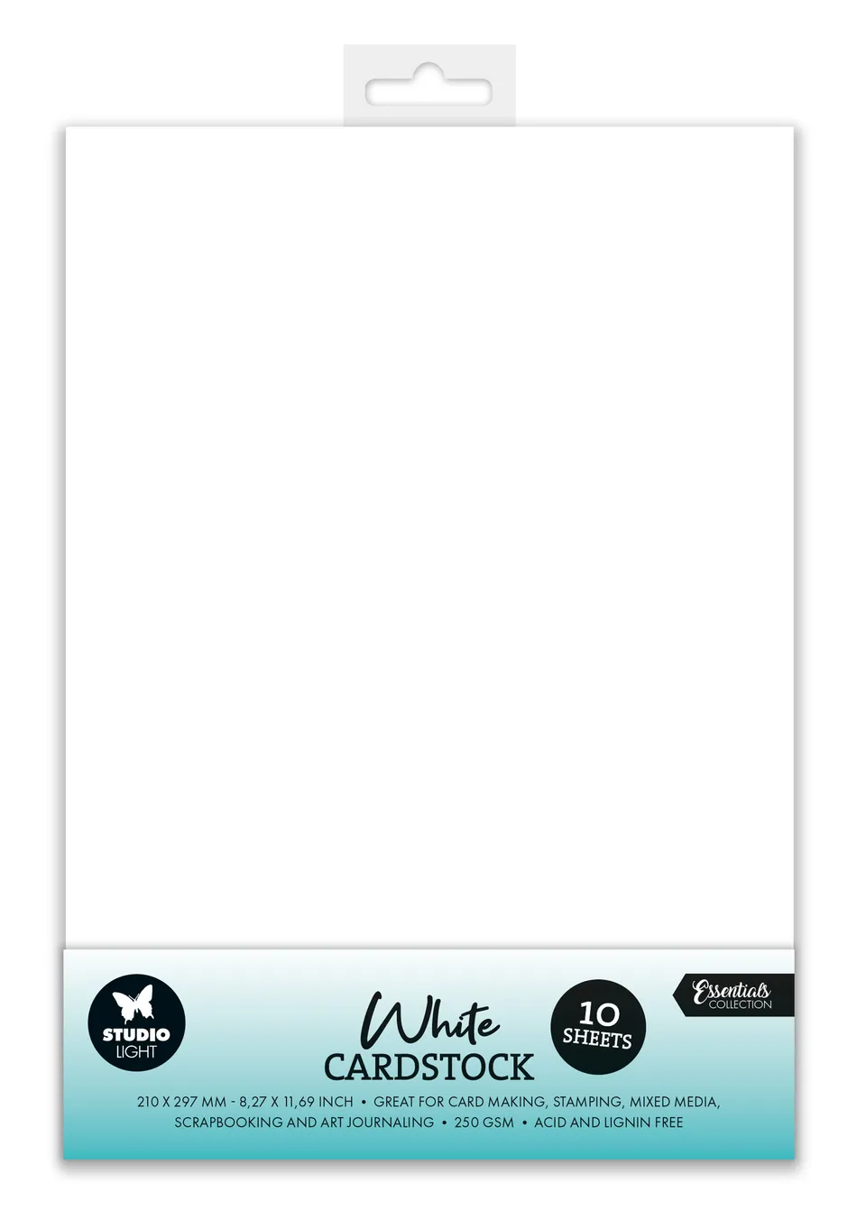 Studio Light Essentials kartong hvit A4 250 g 10 ark