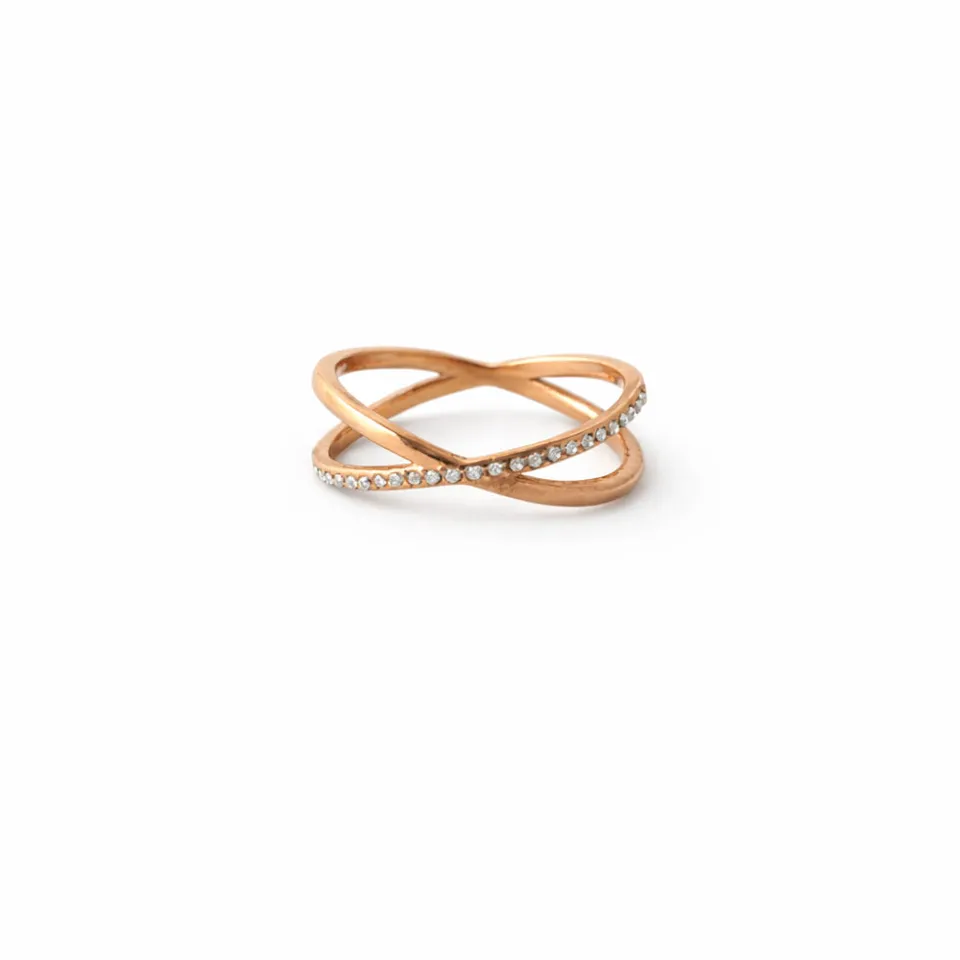 K&Co. Signature Cara Cross ring roségull
