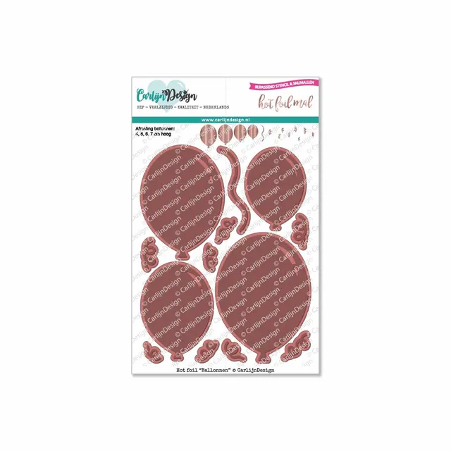 Carlijn Design Ballonger CDHF-0008 hotfoilplate bursdag
