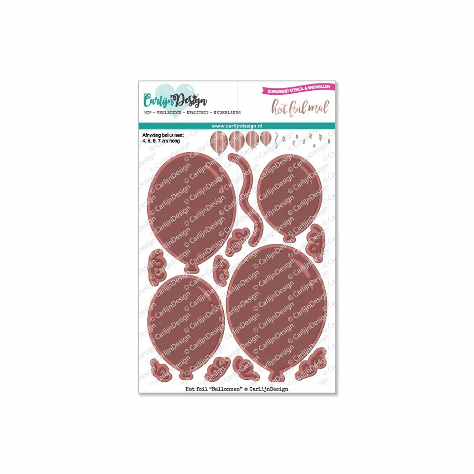 Carlijn Design Ballonger CDHF-0008 hotfoilplate bursdag