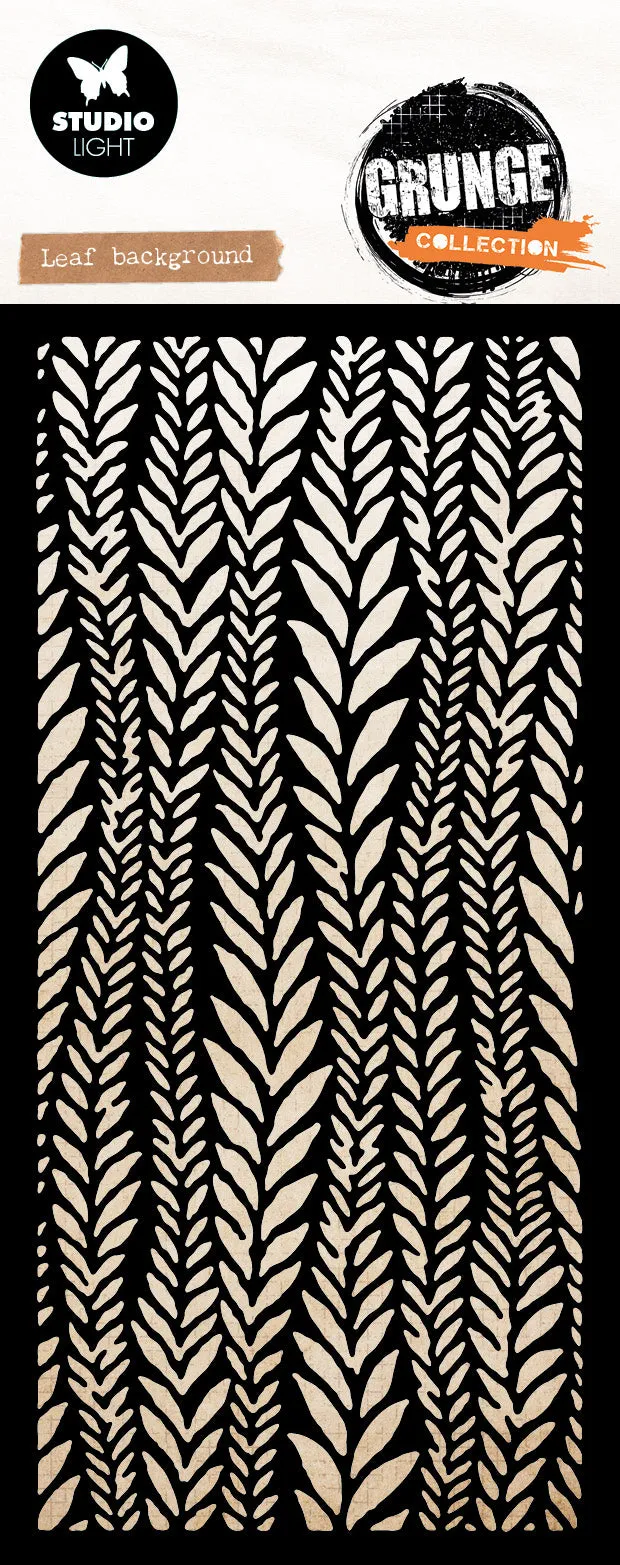 Studio Light Grunge Leaf Background sjablong blader