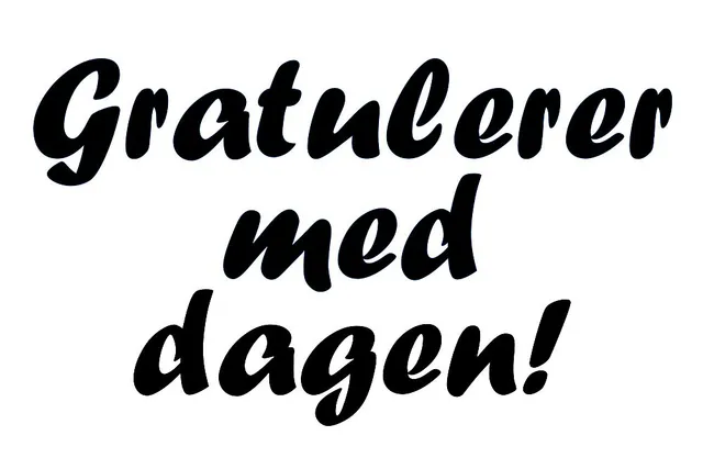 Papirglede Gratulerer med dagen digitalt stempel bursdag