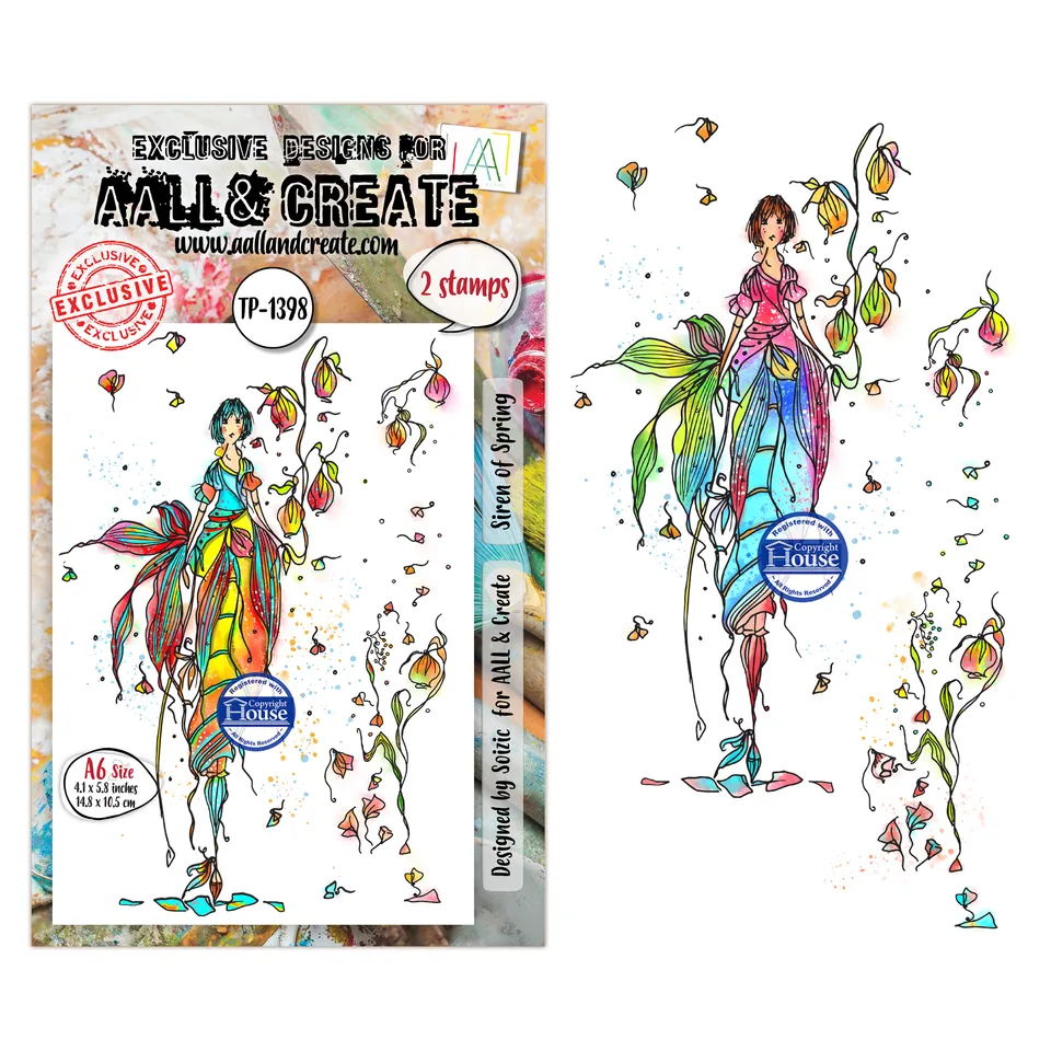 Aall and Create TP-1398 Siren of Spring stempel A6 vår