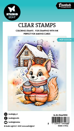 Studio Light Essentials Hot Cocoa clear stamp kakao vintermotiv