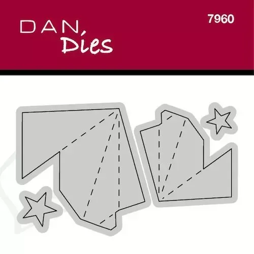Dan Dies Foldet Stjerne mini og mellom dies 2-pakning
