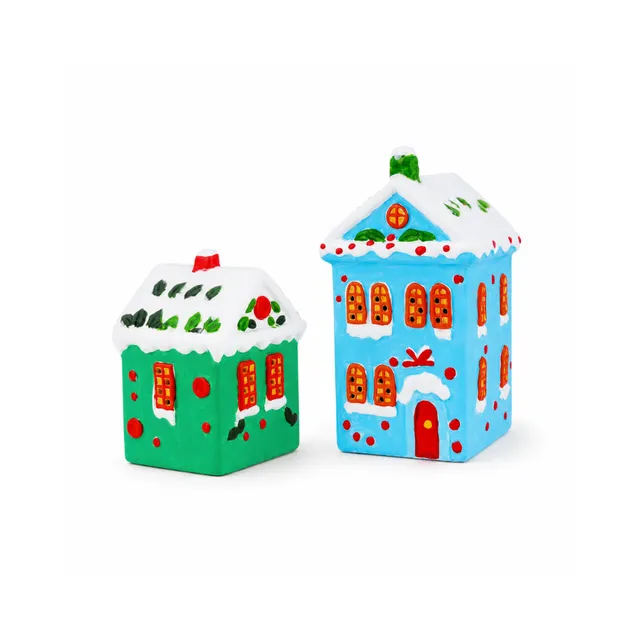 KaiserCraft Christmas Houses julepynt malesett 2-pk – akrylmaling