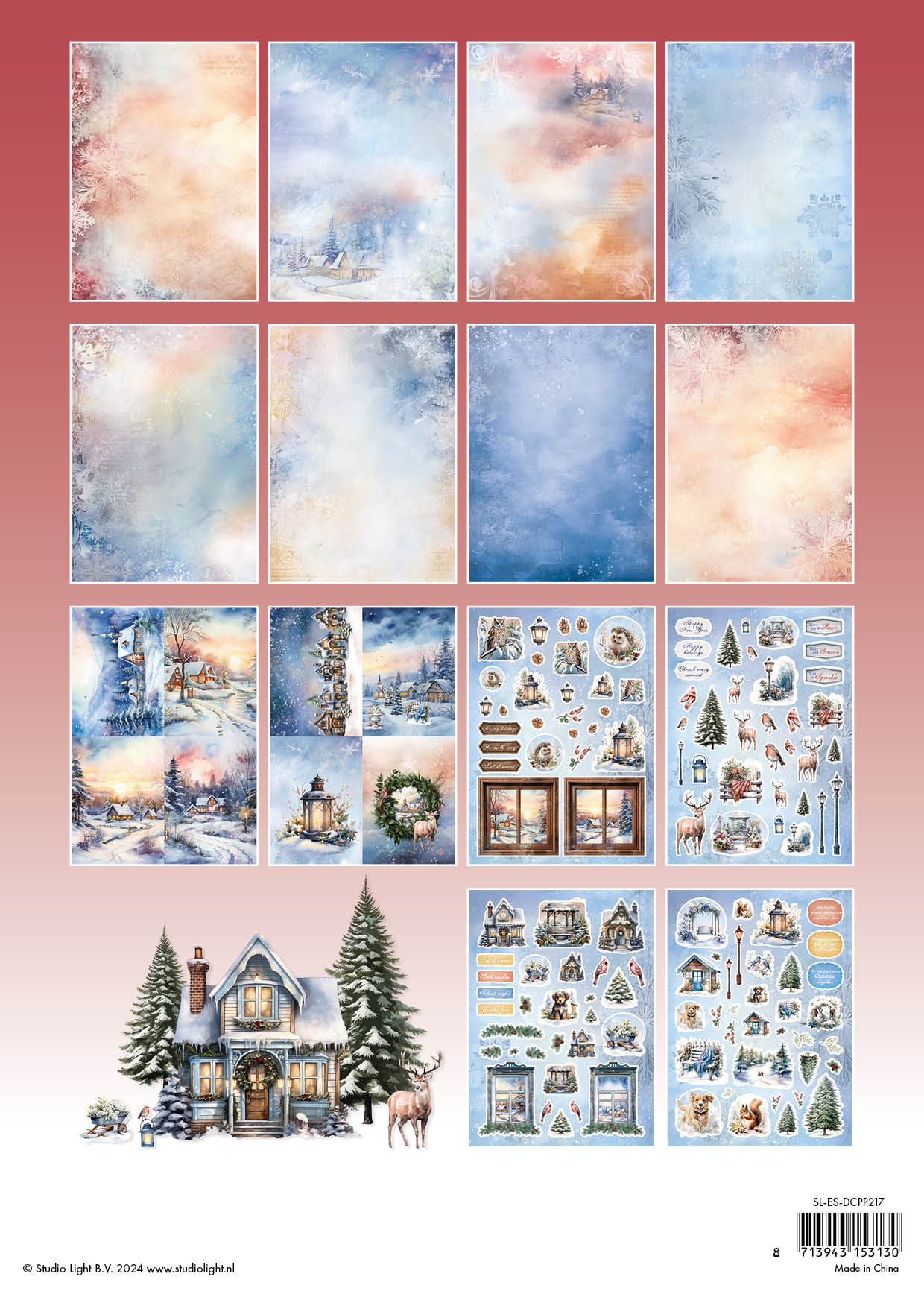 Studio Light Essentials Dreamy Christmas die-cut papirblokk jul