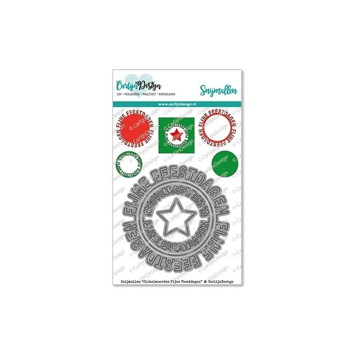 CarlijnDesign Cirkelwoorden CDSN-0032 dies Fijne Feestdagen