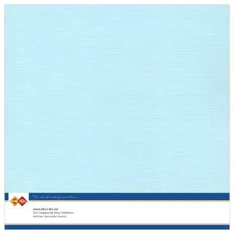 Korthobby Linen kartong baby blue strukturert