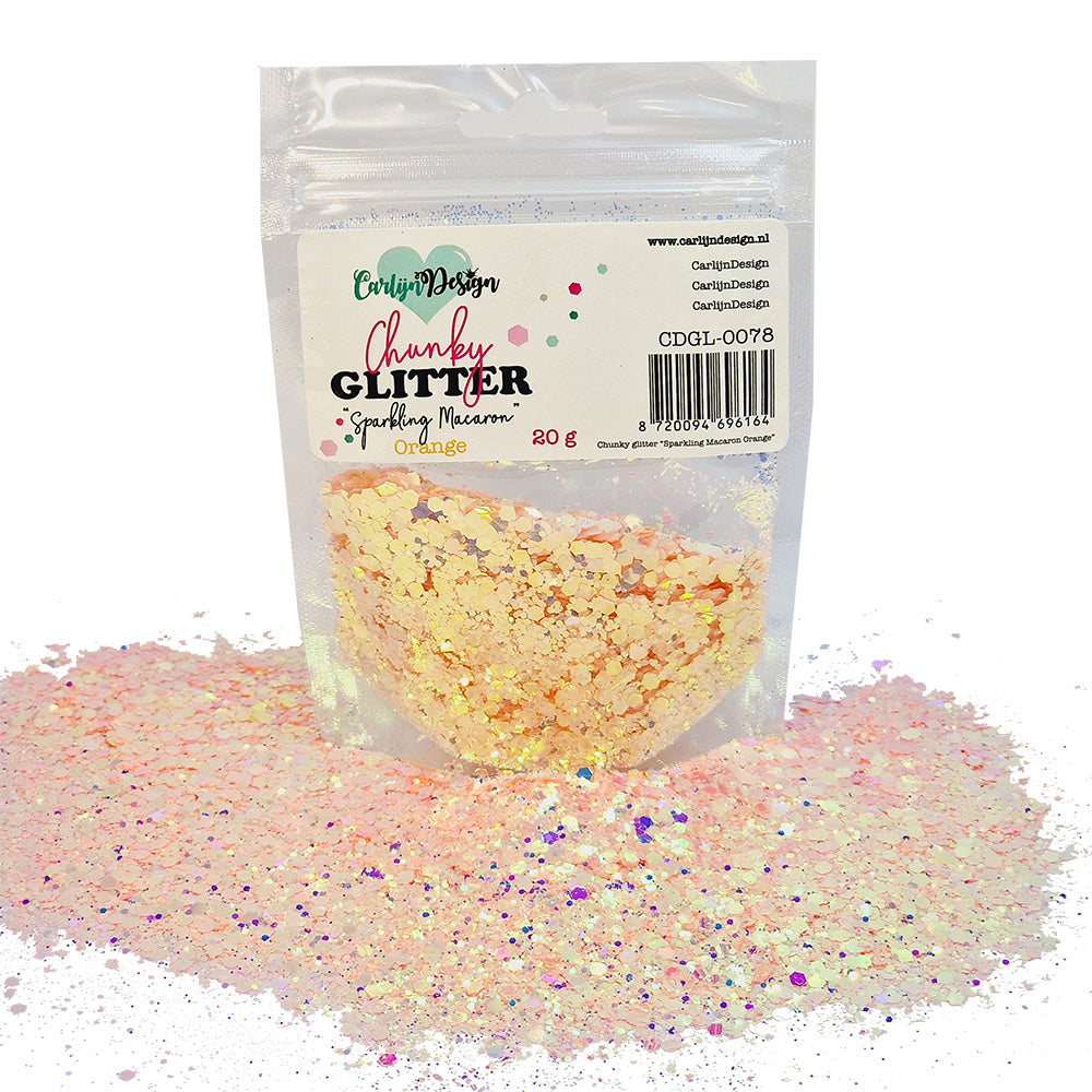CarlijnDesign Chunky Combo Pack 12 Macarons glitter 6x20g pastel